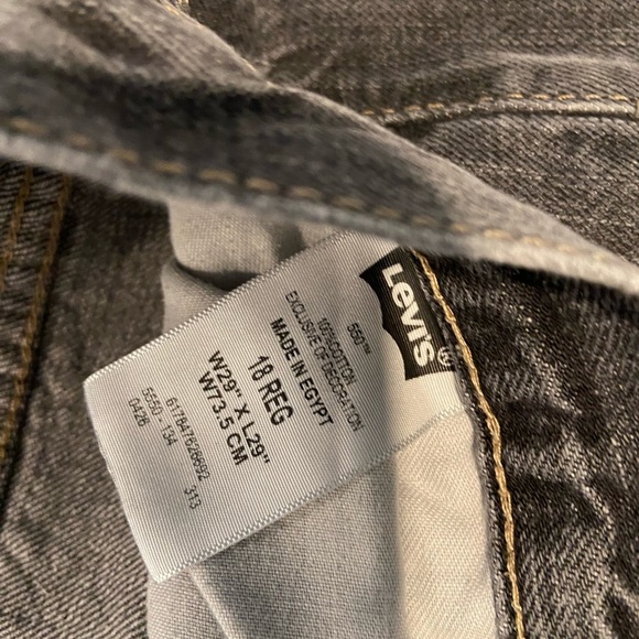 Levi’s 505 Gray Straight Leg Jeans Size 18 Regular 29x24” Cropped Hemmed - Picture 10 of 12